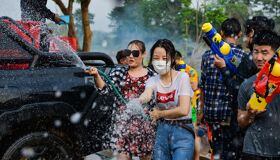 Water festival Songkran in Thailand